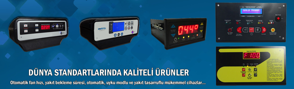 Kazan Kontrol Panosu Paneli (Stokerli) Otomatik Manuel LCD  Display Göstergeli